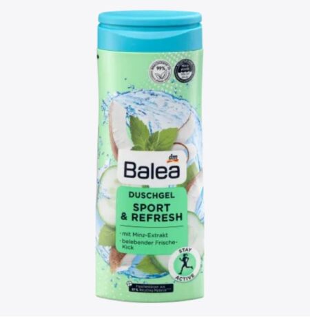 독일 DM 발레아 여성용 바디워시 샤워젤 스포츠 리프레쉬 300ml
