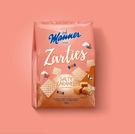 오스트리아 마너 자르티스 Zarties 솔티드 카라멜 200g Manner
