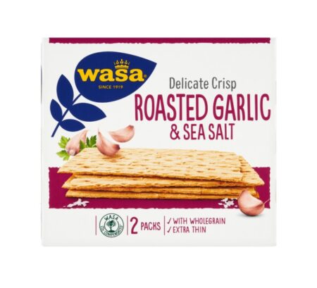 스웨덴 WASA 와사 델리케이트 크리스피 구운 마늘과 바다 소금 190g