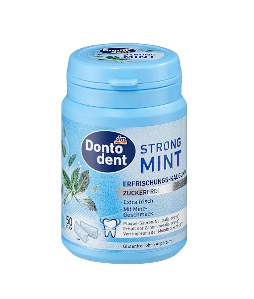 독일 DM 돈토덴트 츄잉껌 스트롱민트 50개 / Germany DM Dontodent Chewing Gum Strong Mint 50pcs