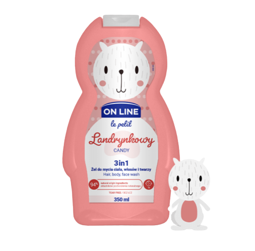 캔디 샤워젤, 샴푸, 페이스 3 in 1, 350ml