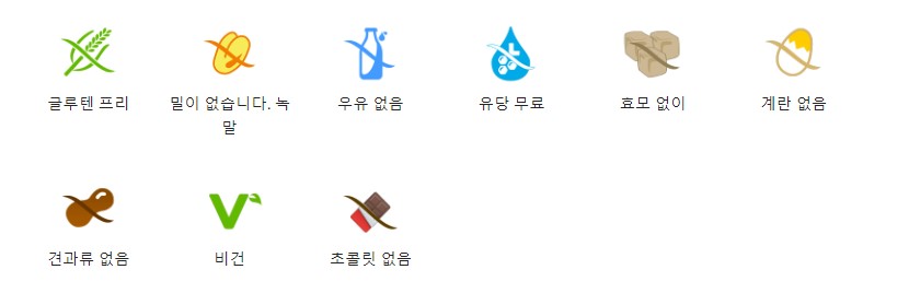 Schär 쿠키 재료 이미지