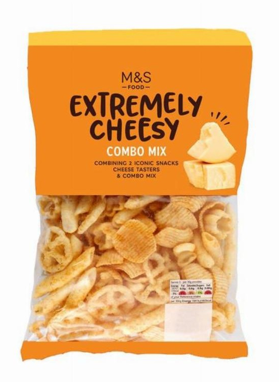 영국 M&S 막스앤스펜서 익스트림리 치즈 콤보 믹스 스낵 150g