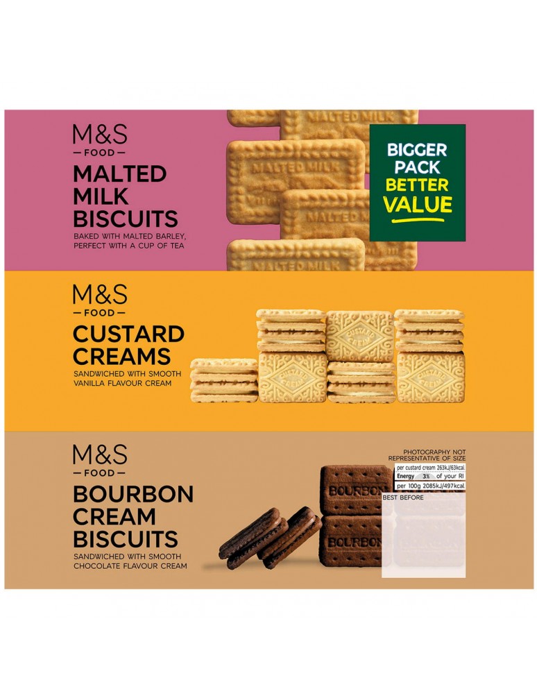 영국 M&S 버번크림, 커스타드, 밀크 비스킷 500g